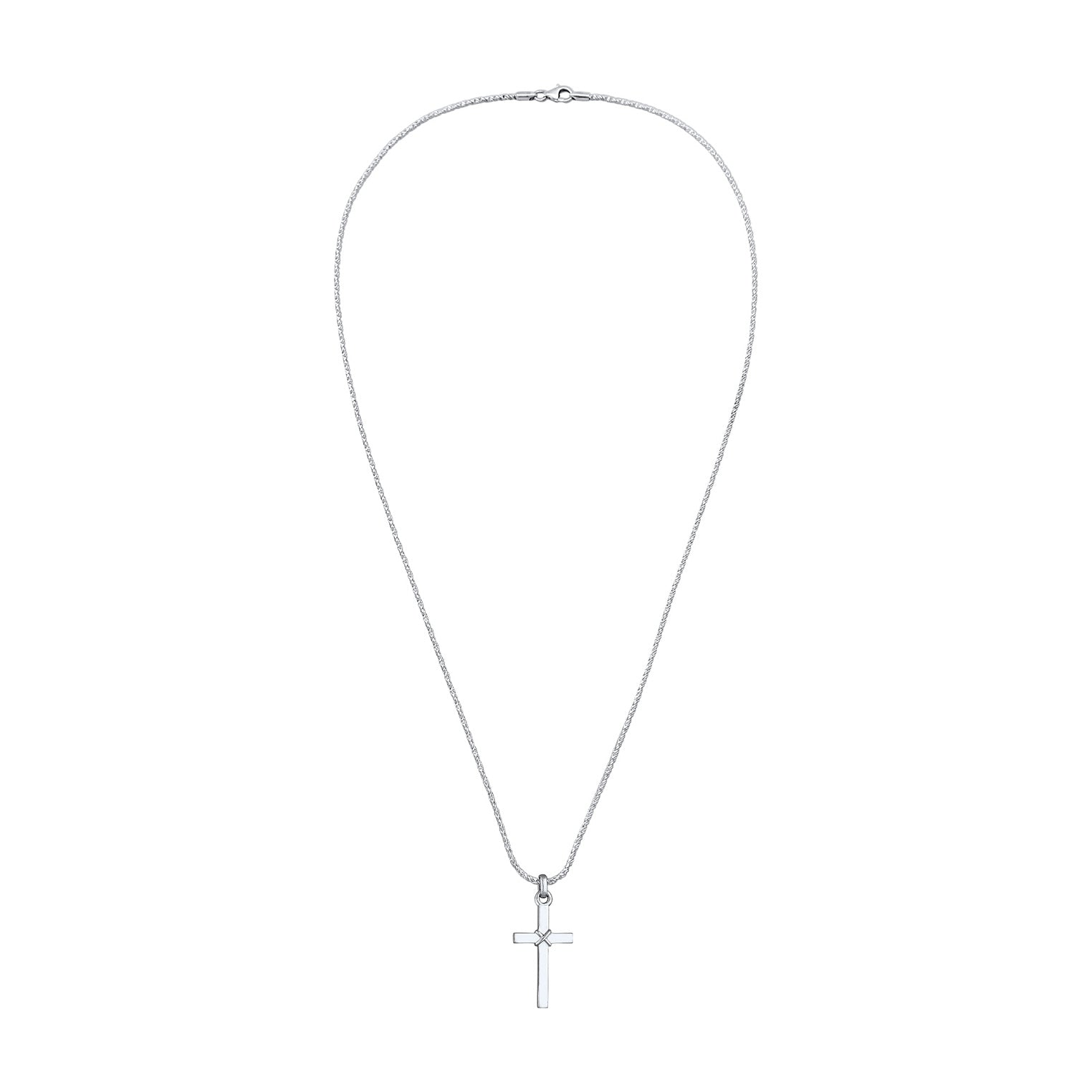 Kuzzoi Kordel-Halskette Anhänger Kreuz