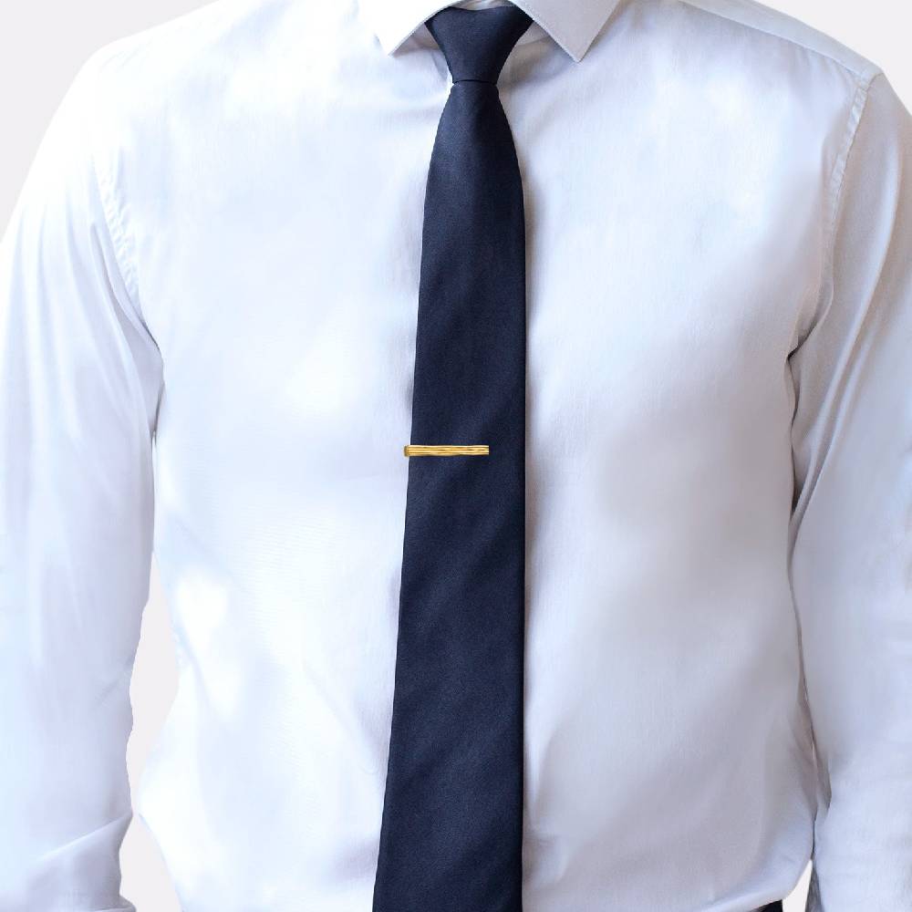 Kuzzoi Krawattennadel Rillen Design