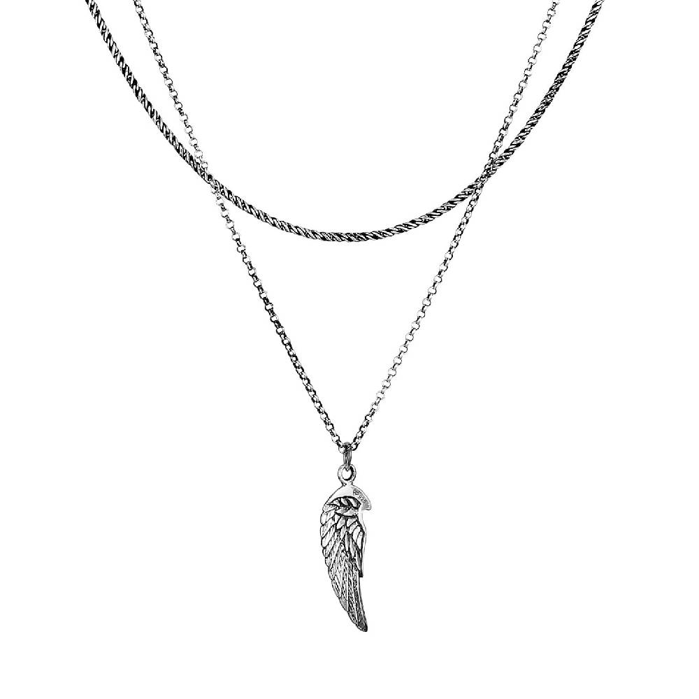 Kuzzoi Layer-Halskette Flügel