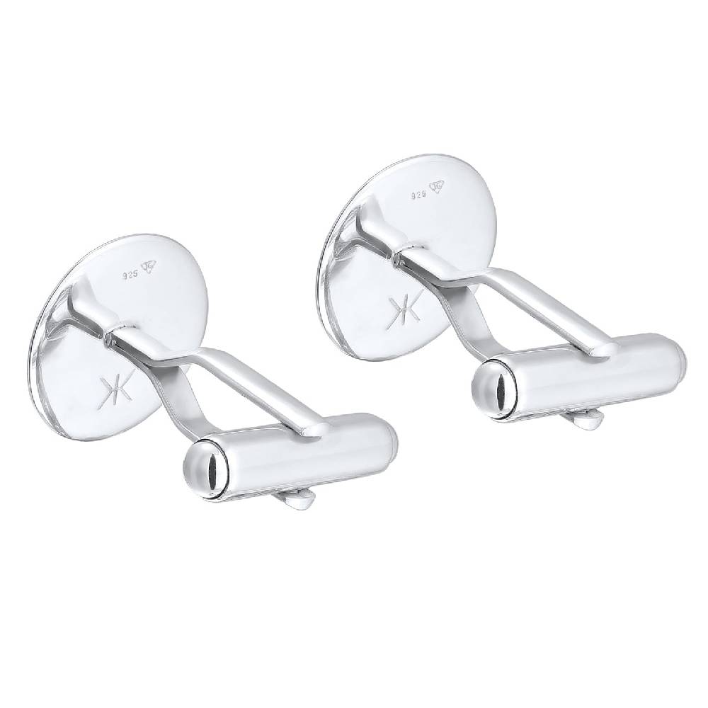 Kuzzoi Manschettenknöpfe Rund | Emaille (schwarz)