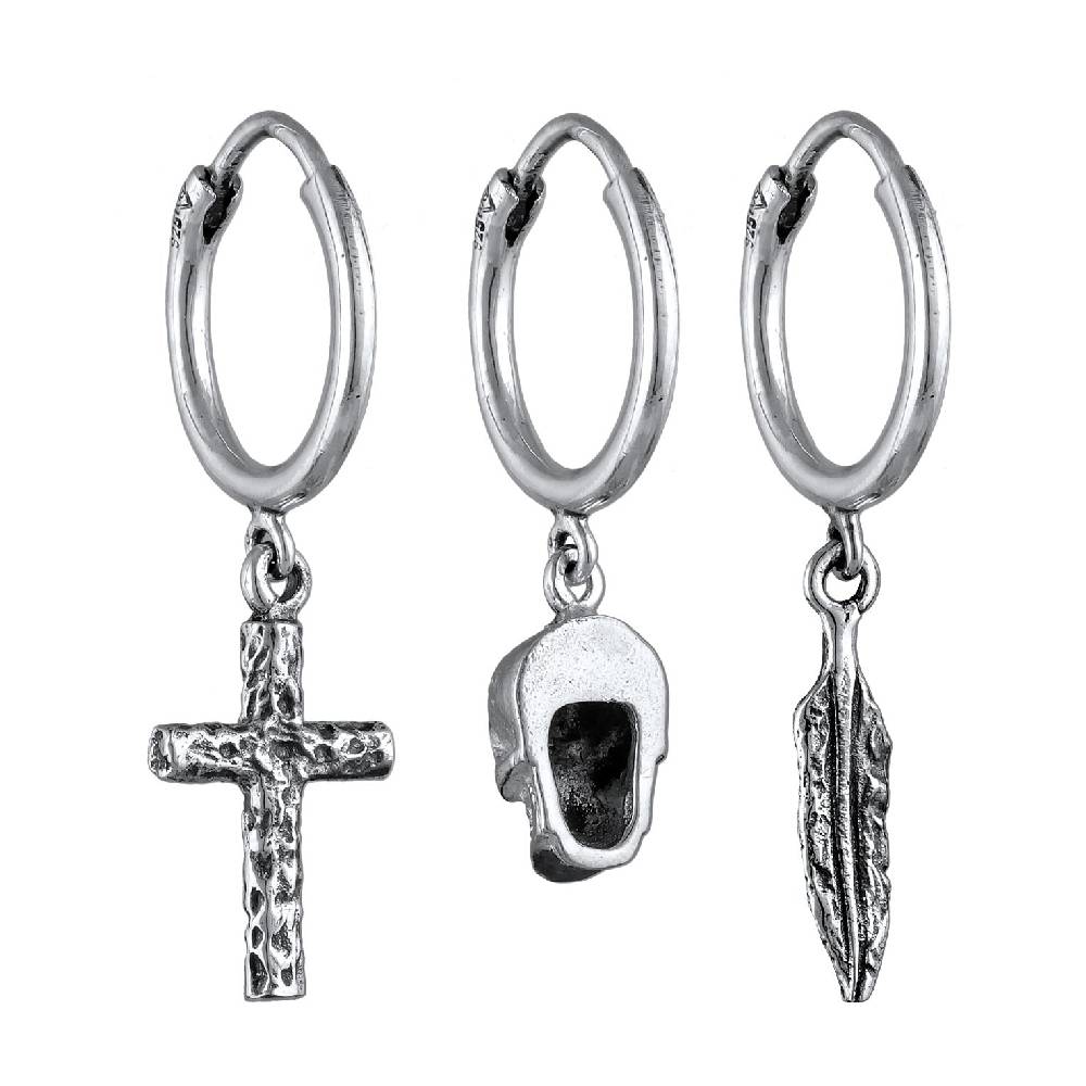 Kuzzoi Ohrringset Totenkopf