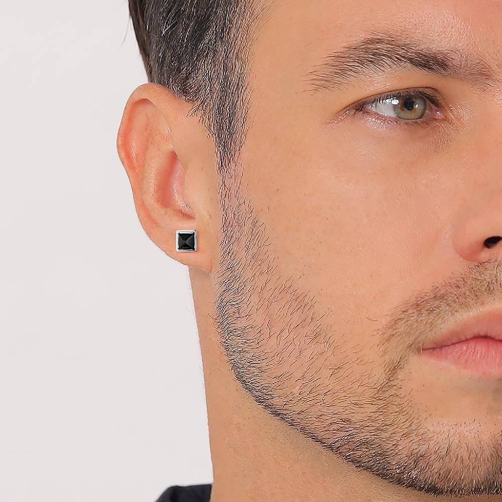 Kuzzoi Ohrstecker Pyramide | Onyx (Schwarz)