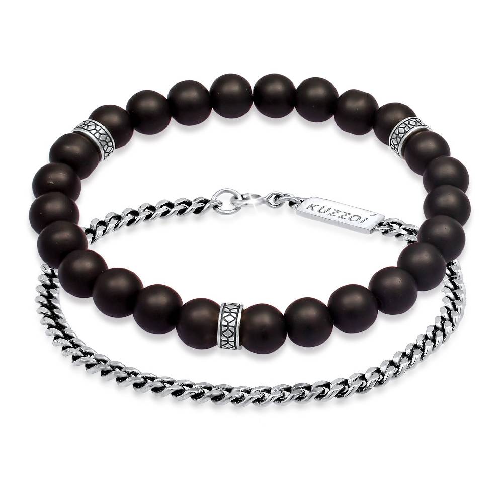 Kuzzoi Panzer-Armband Set | Onyx (Schwarz)