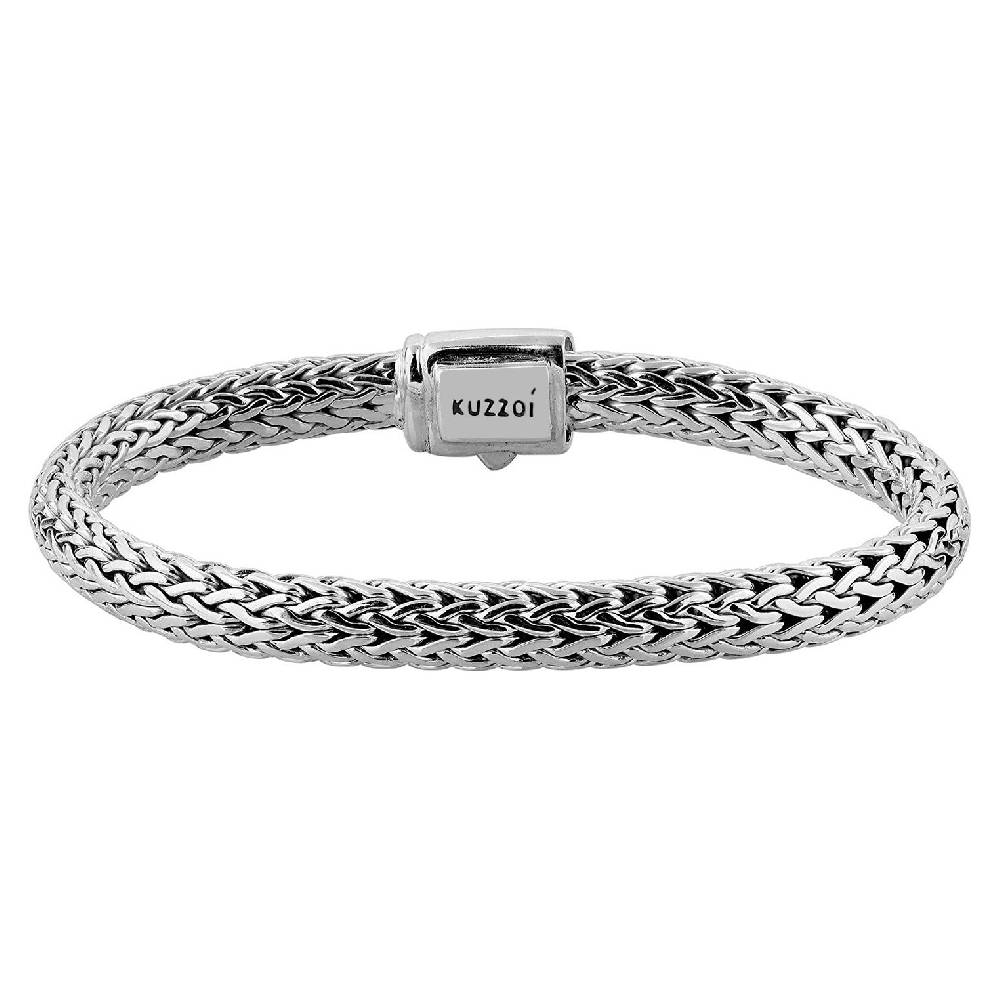 Kuzzoi Panzer-Armband | Zirkonia (Weiß)