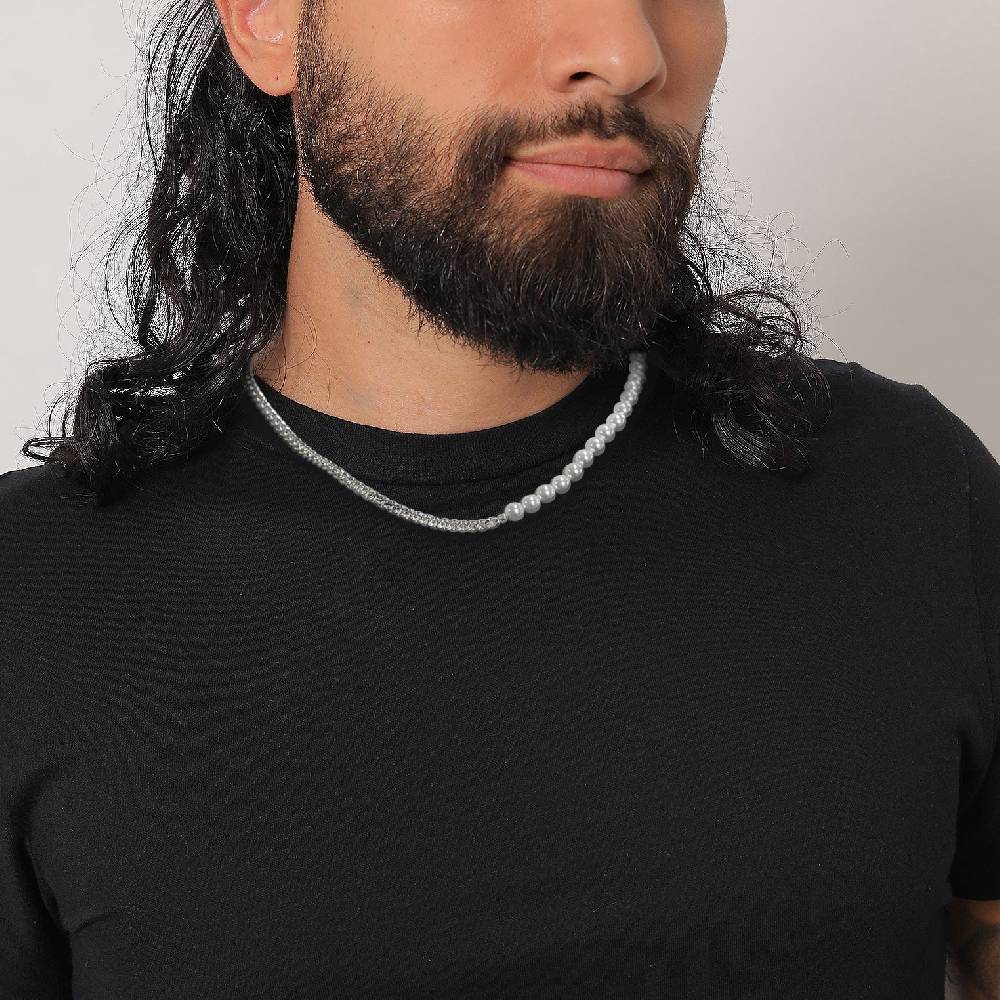 Kuzzoi Panzer-Halskette Perlen