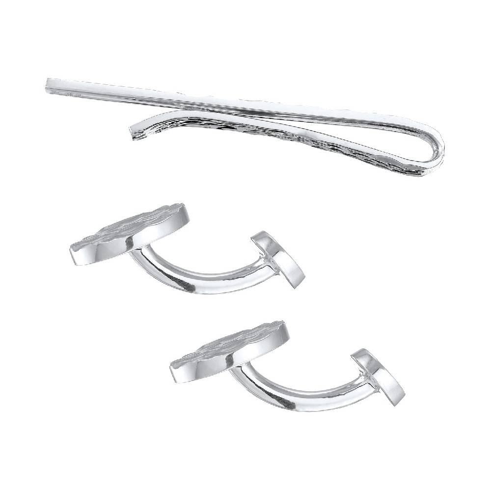 Kuzzoi Schmuckset Manschettenknöpfe Krawattennadel