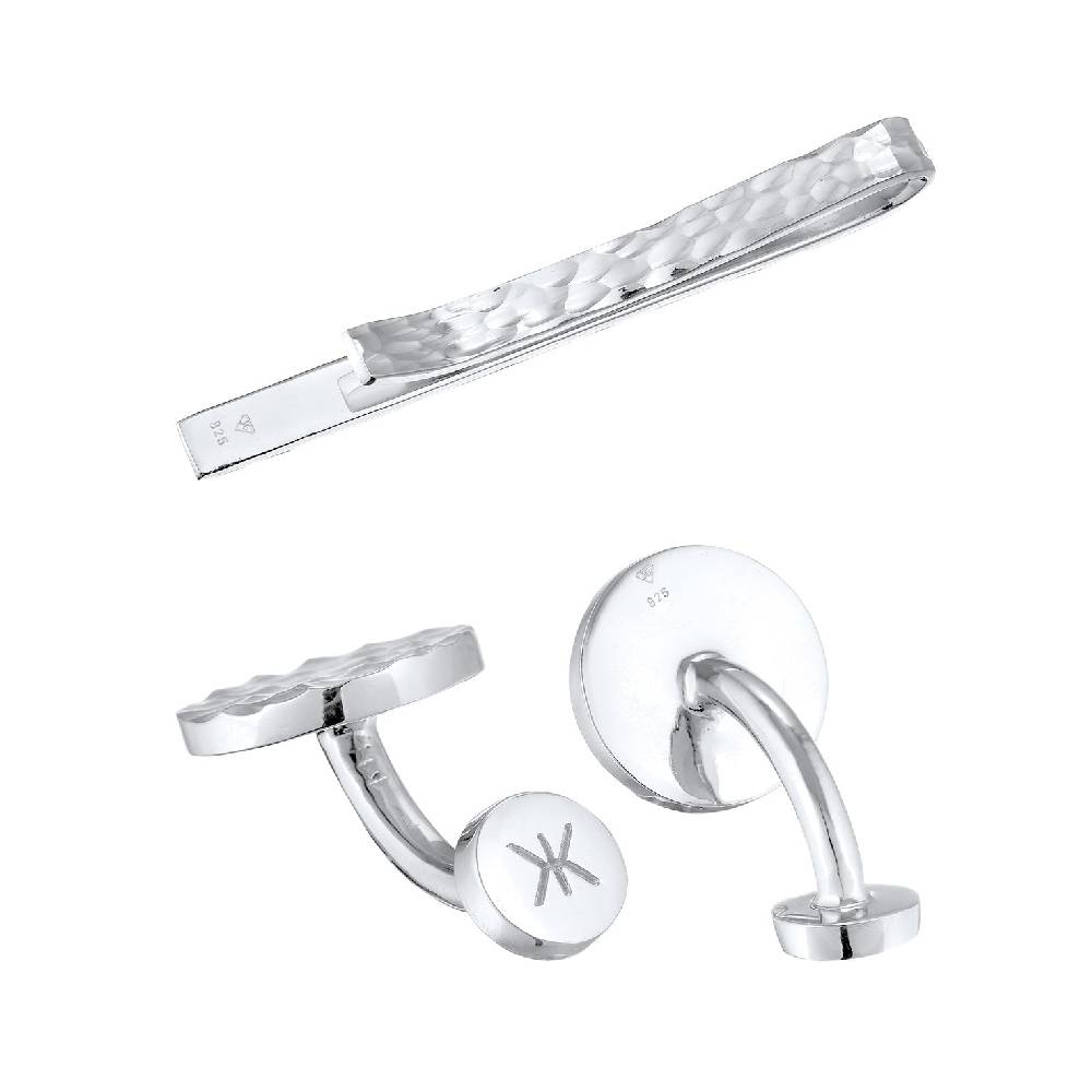 Kuzzoi Schmuckset Manschettenknöpfe Krawattennadel