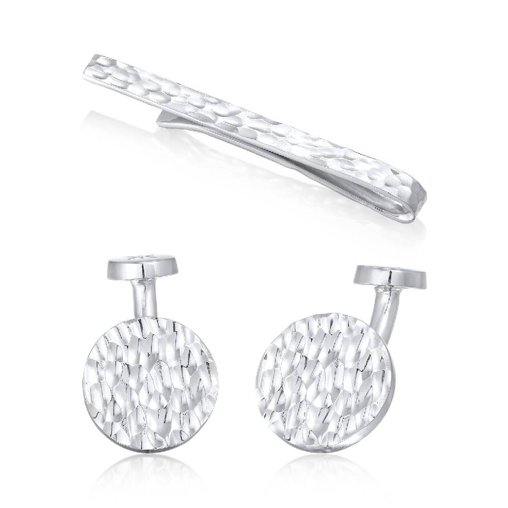 Kuzzoi Schmuckset Manschettenknöpfe Krawattennadel