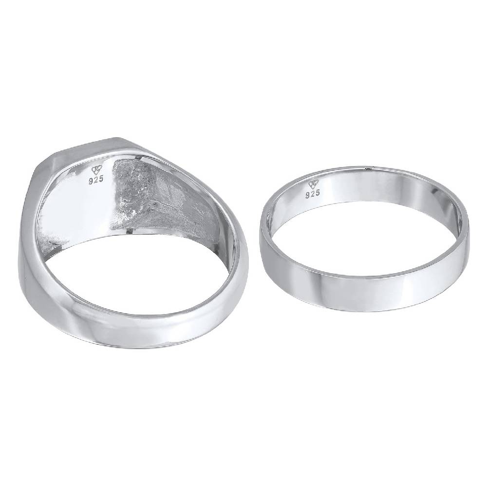 Kuzzoi Siegelring 2er Set | Emaille