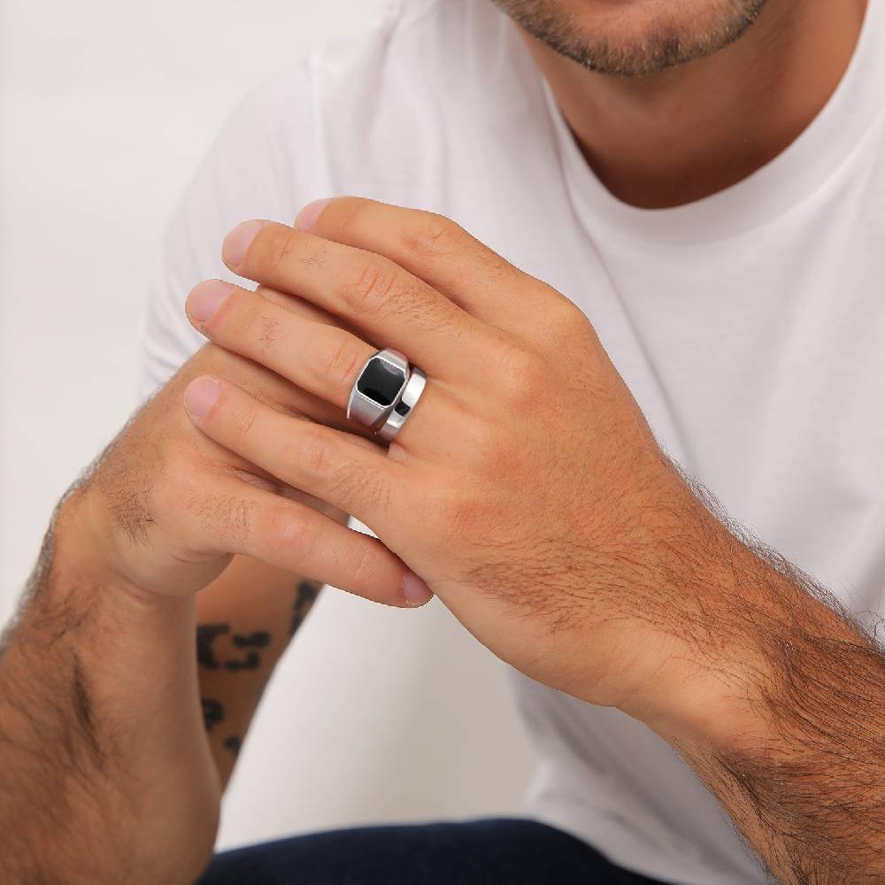 Kuzzoi Siegelring 2er Set | Emaille