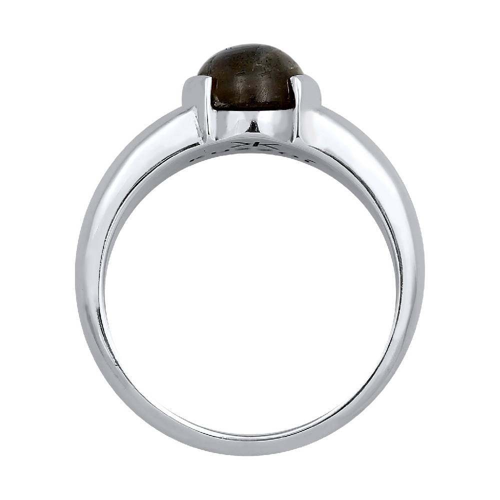 Kuzzoi Siegelring Oval | Labradorit (Grau)