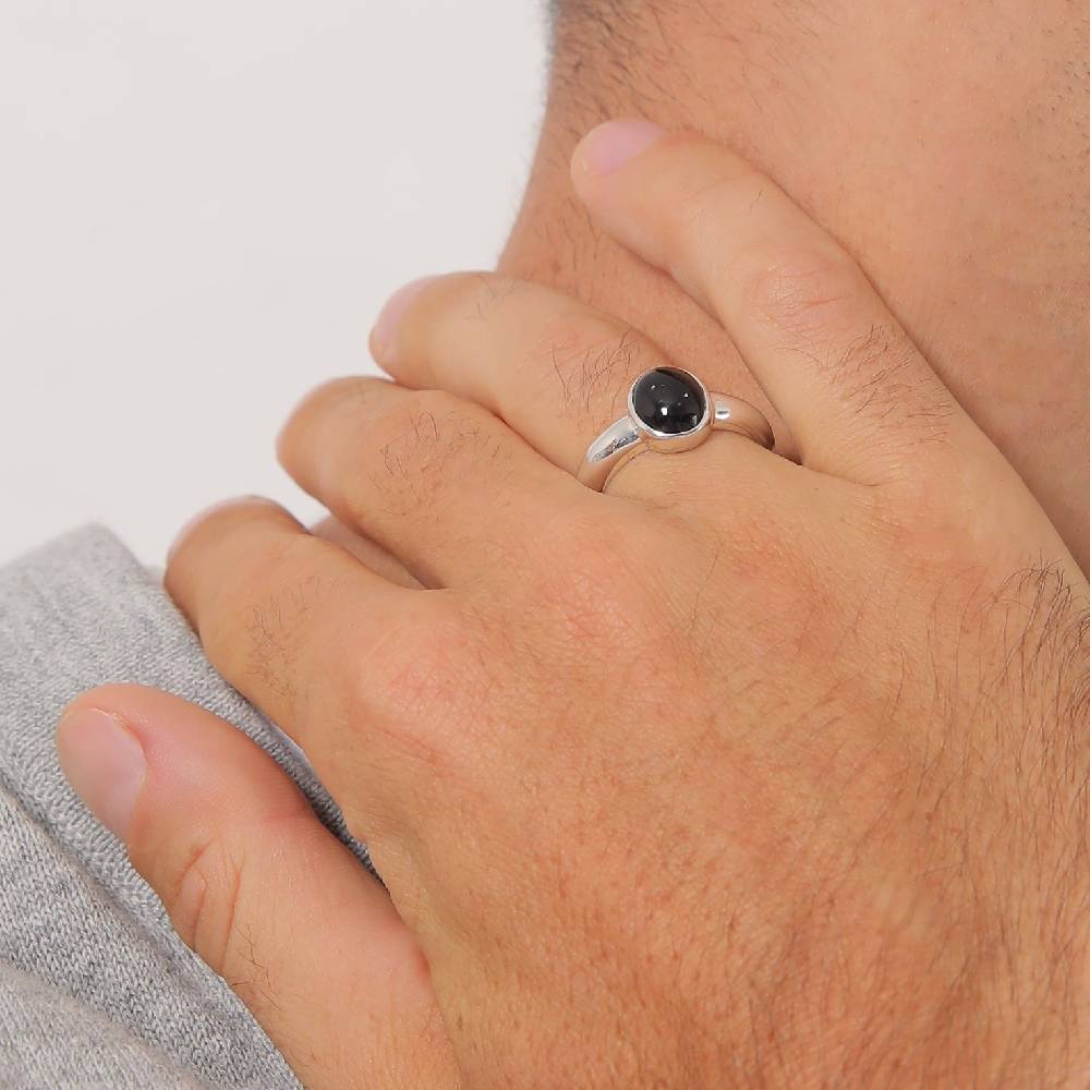 Kuzzoi Siegelring Oval | Onyx (Schwarz)