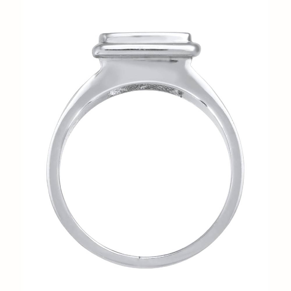 Kuzzoi Siegelring Quadrat | Emaille (Schwarz)