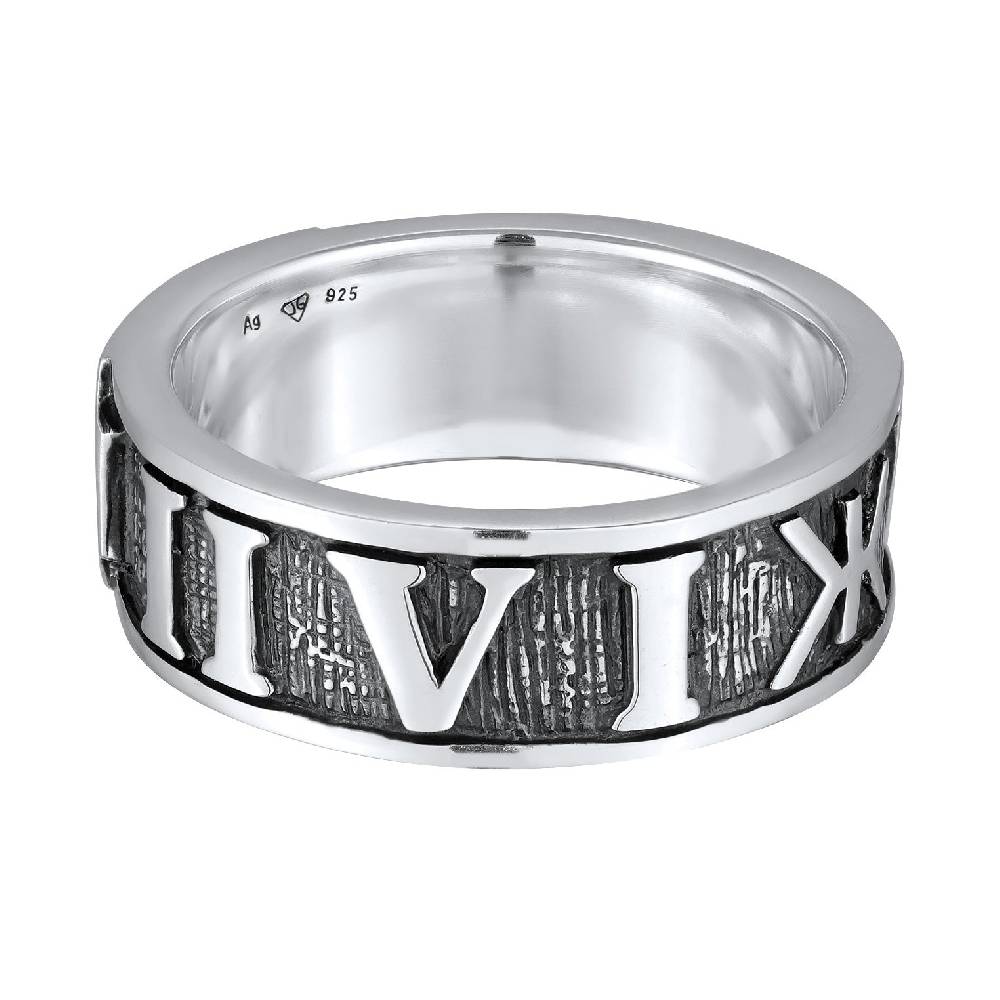 Kuzzoi Siegelring Römische Zahlen | Emaille