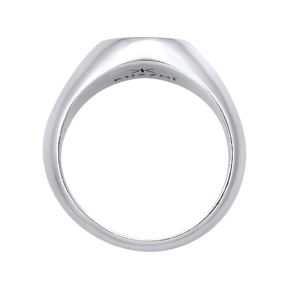 Kuzzoi Siegelring Smiling | Emaille (Blau)