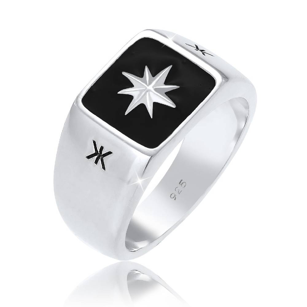 Kuzzoi Siegelring Stern | Emaille