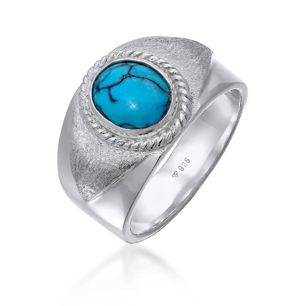 Kuzzoi Siegelring Vintage | Howlith (Türkis)