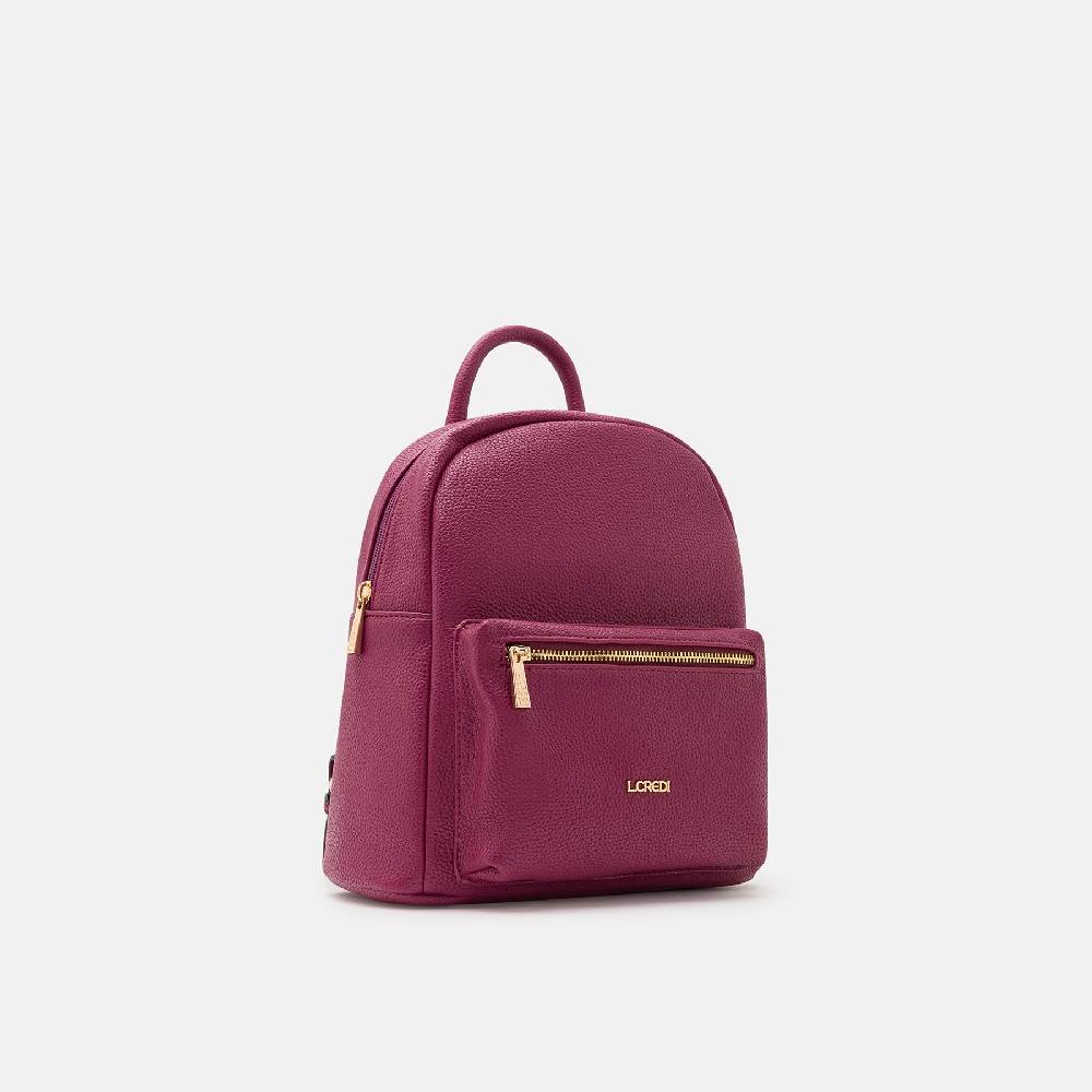 L. Credi Budapest Rucksack Plum