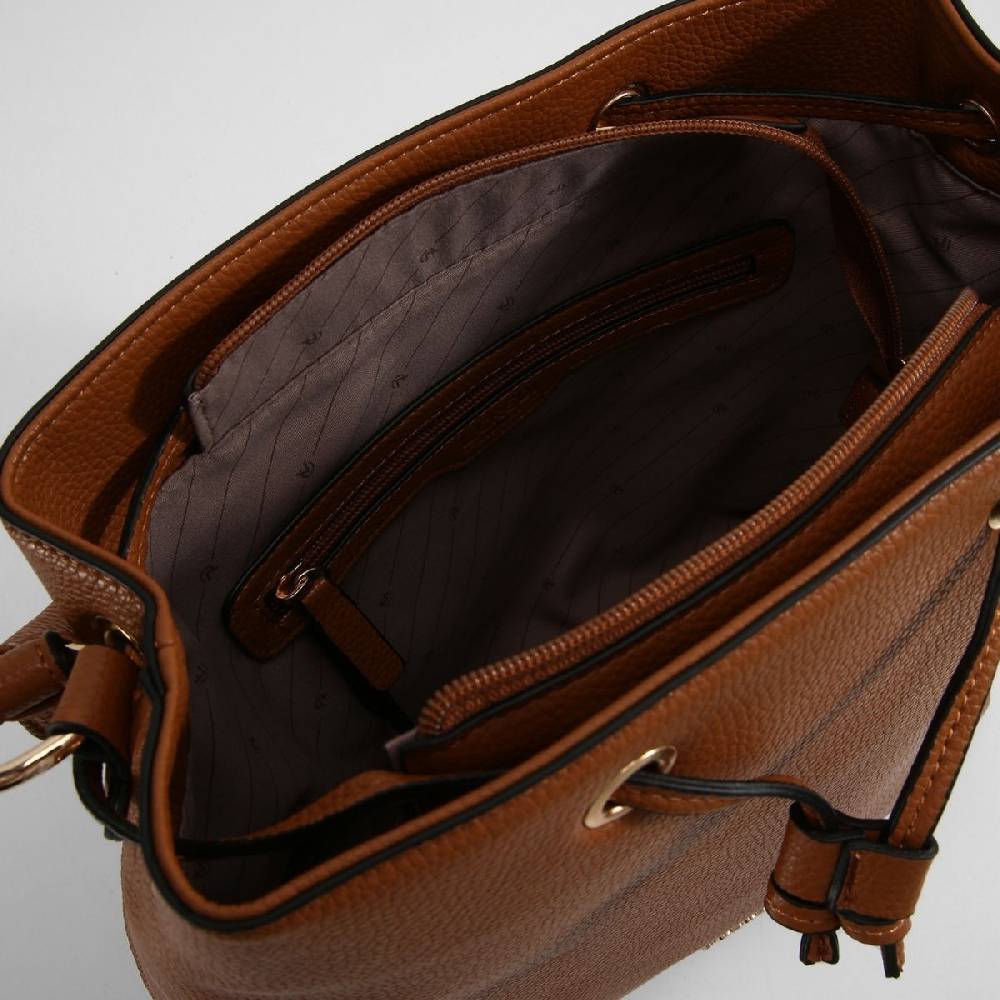 L. Credi Ebony Hobo Cognac