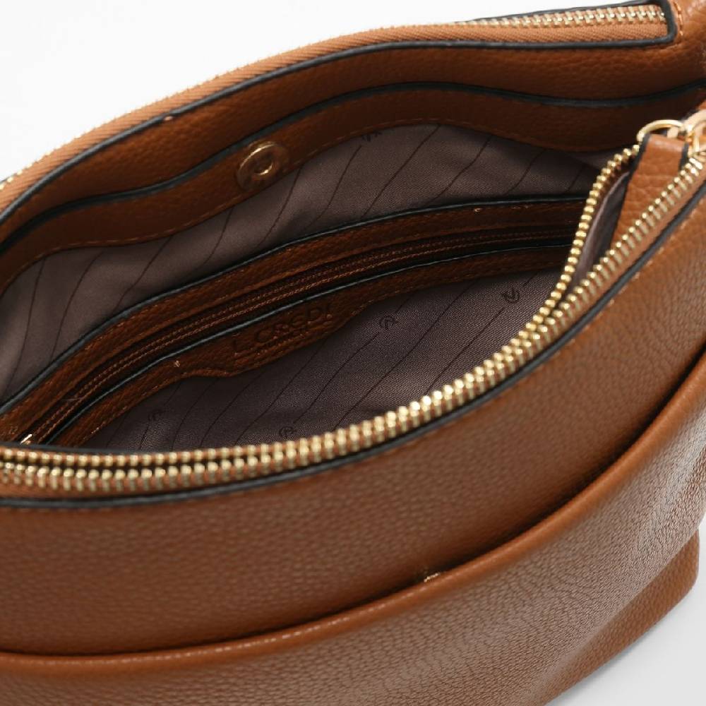 L. Credi Ella Umhängetasche Cognac