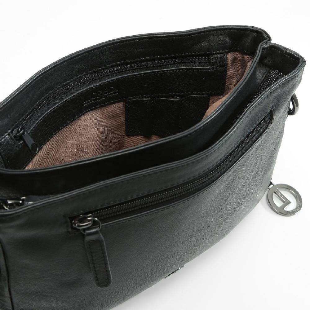 L. Credi Eva Umhängetasche Schwarz