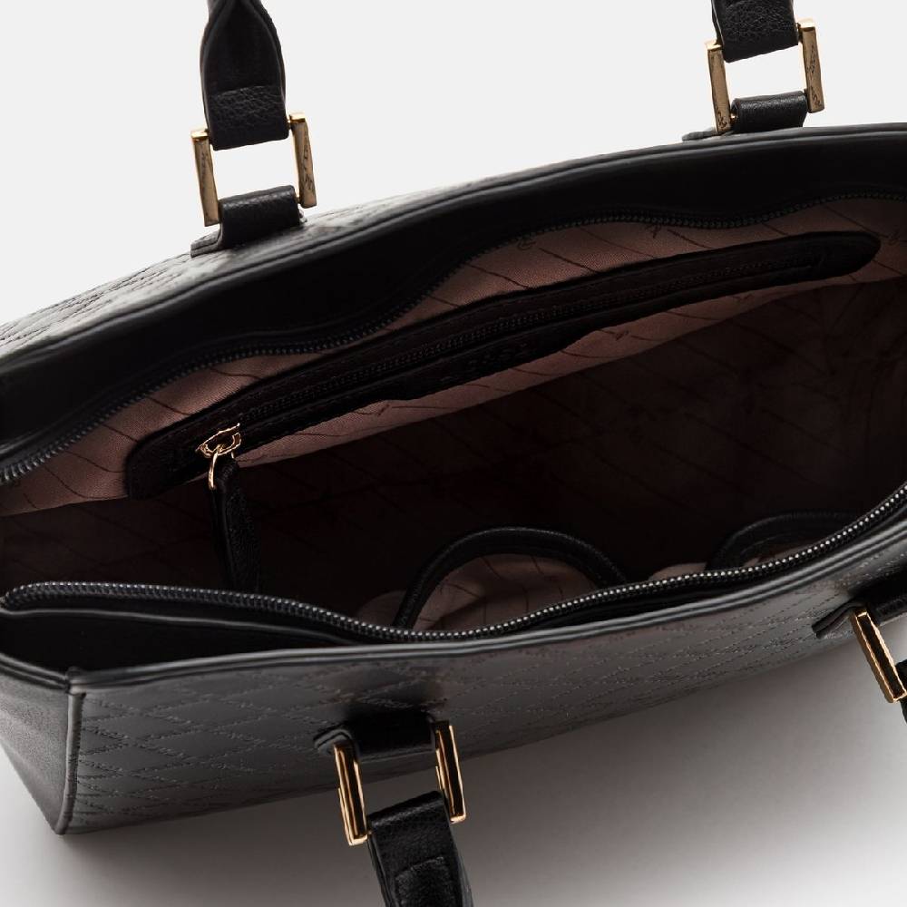 L. Credi Filiberta Henkeltasche Schwarz