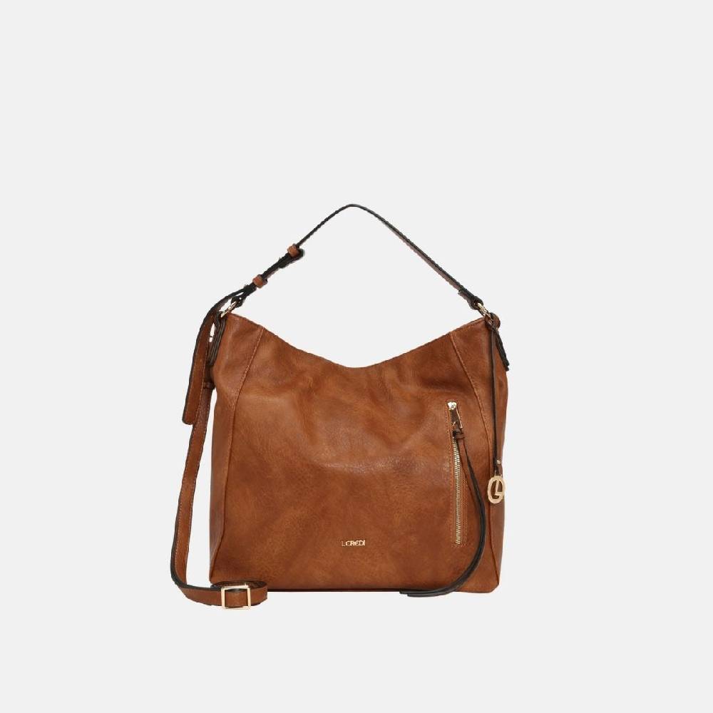 L. Credi Jana Hobo cognac