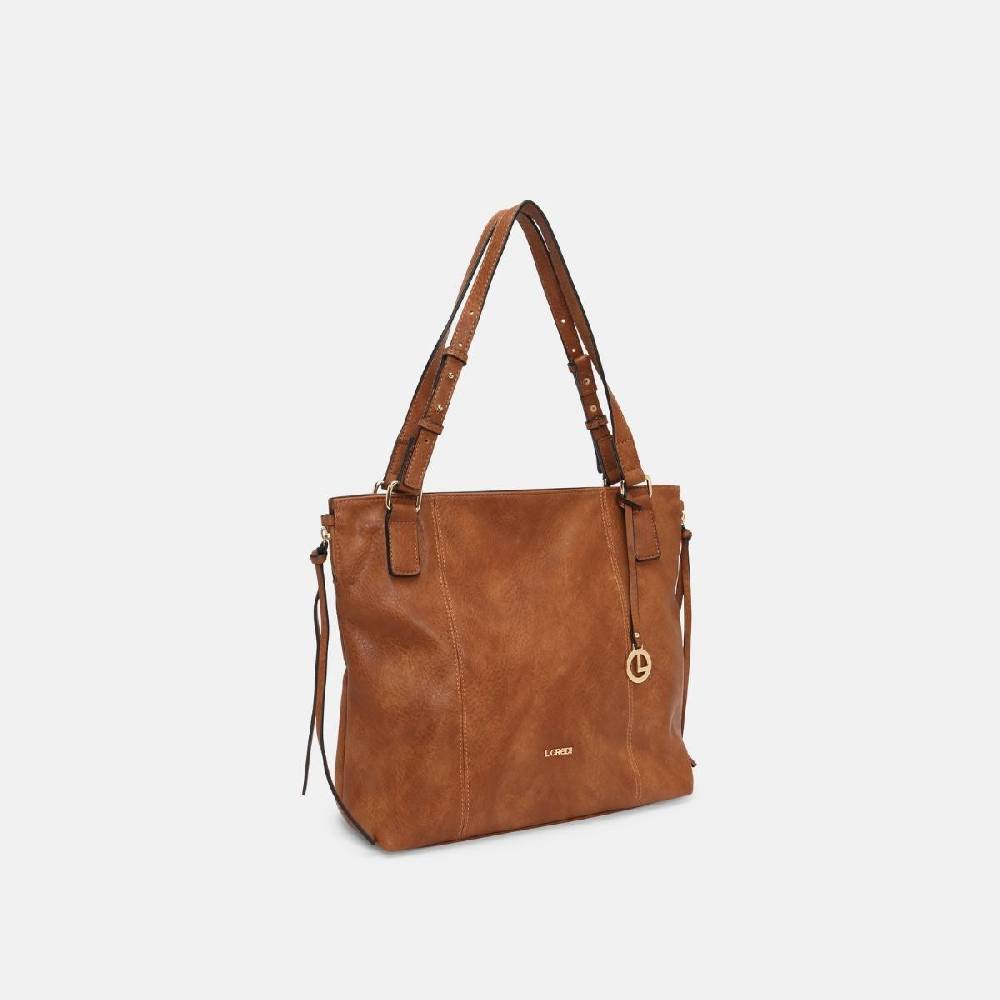 L. Credi Jana Shopper Cognac