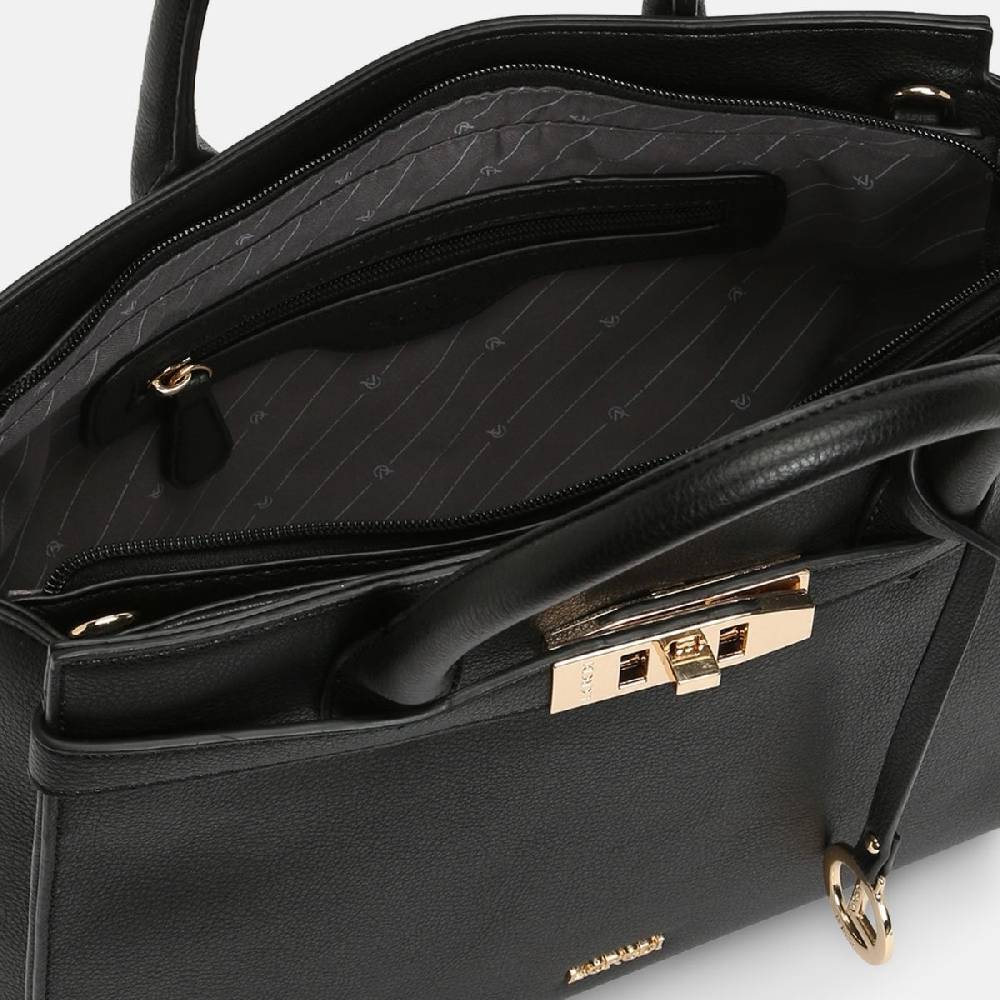 L. Credi Konstanze Henkeltasche Schwarz