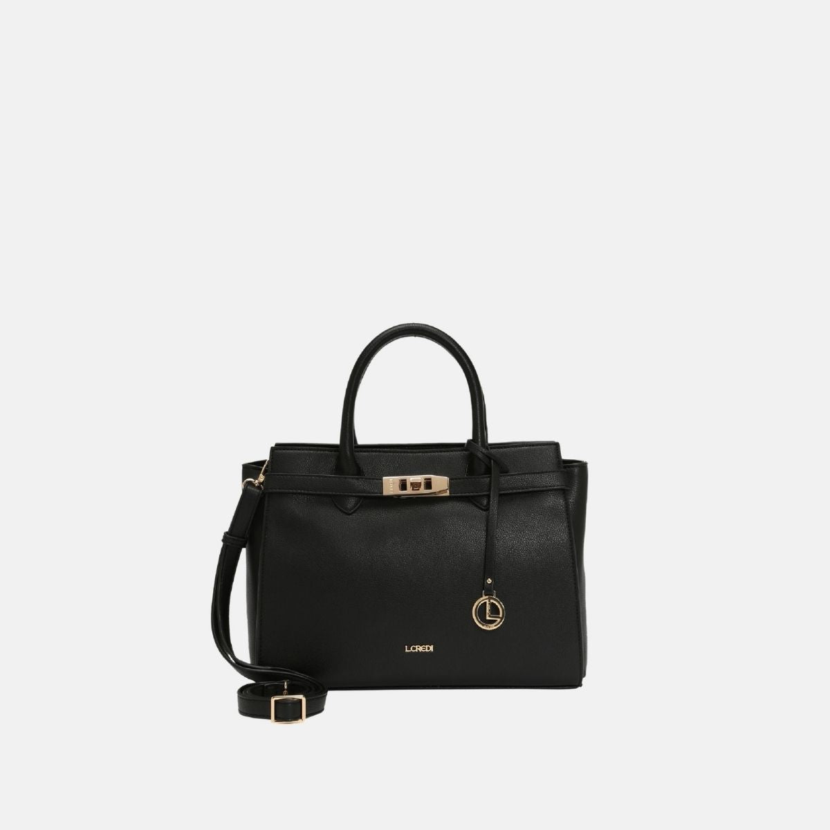 L. Credi Konstanze Henkeltasche schwarz
