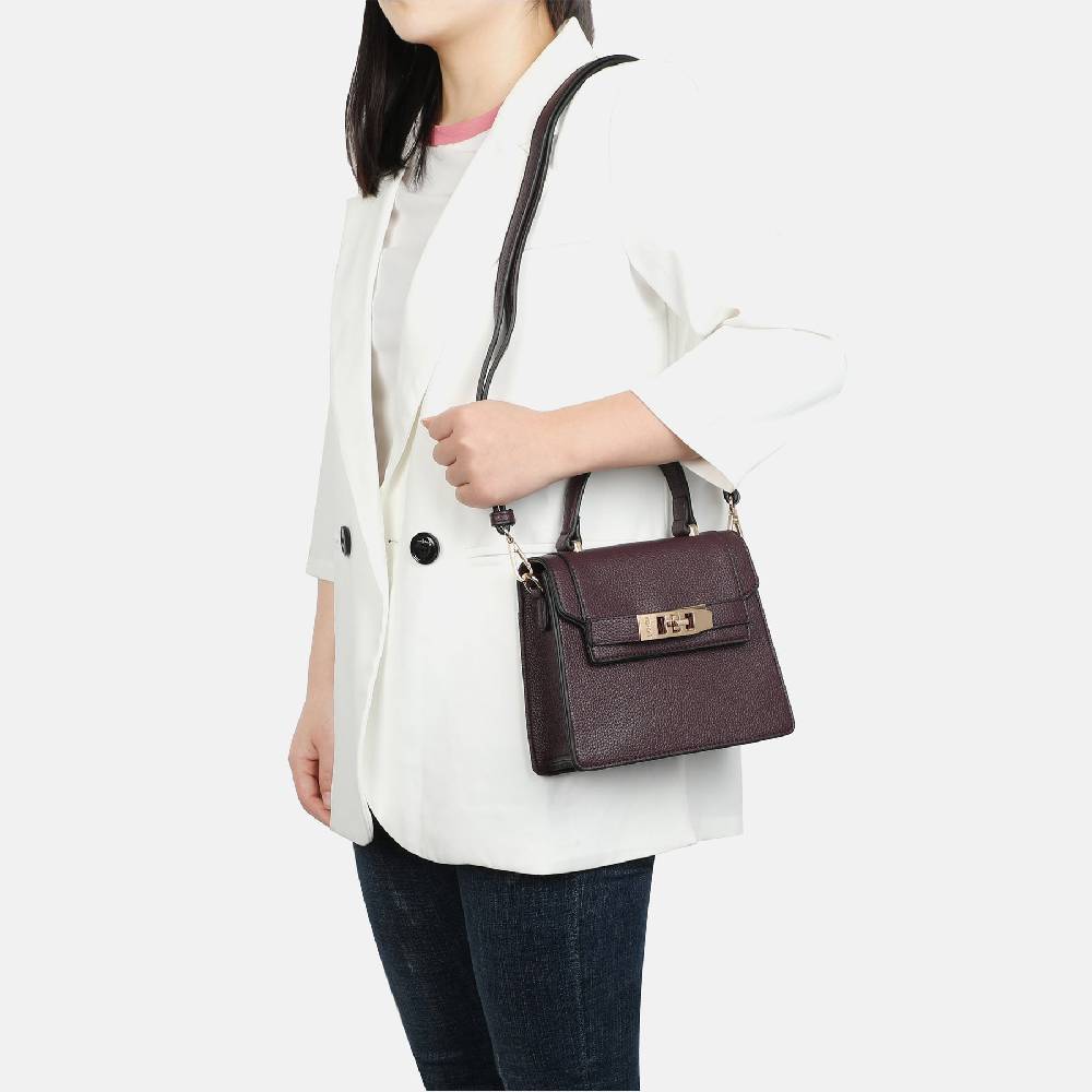 L. Credi Konstanze Umhängetasche Dark Plum