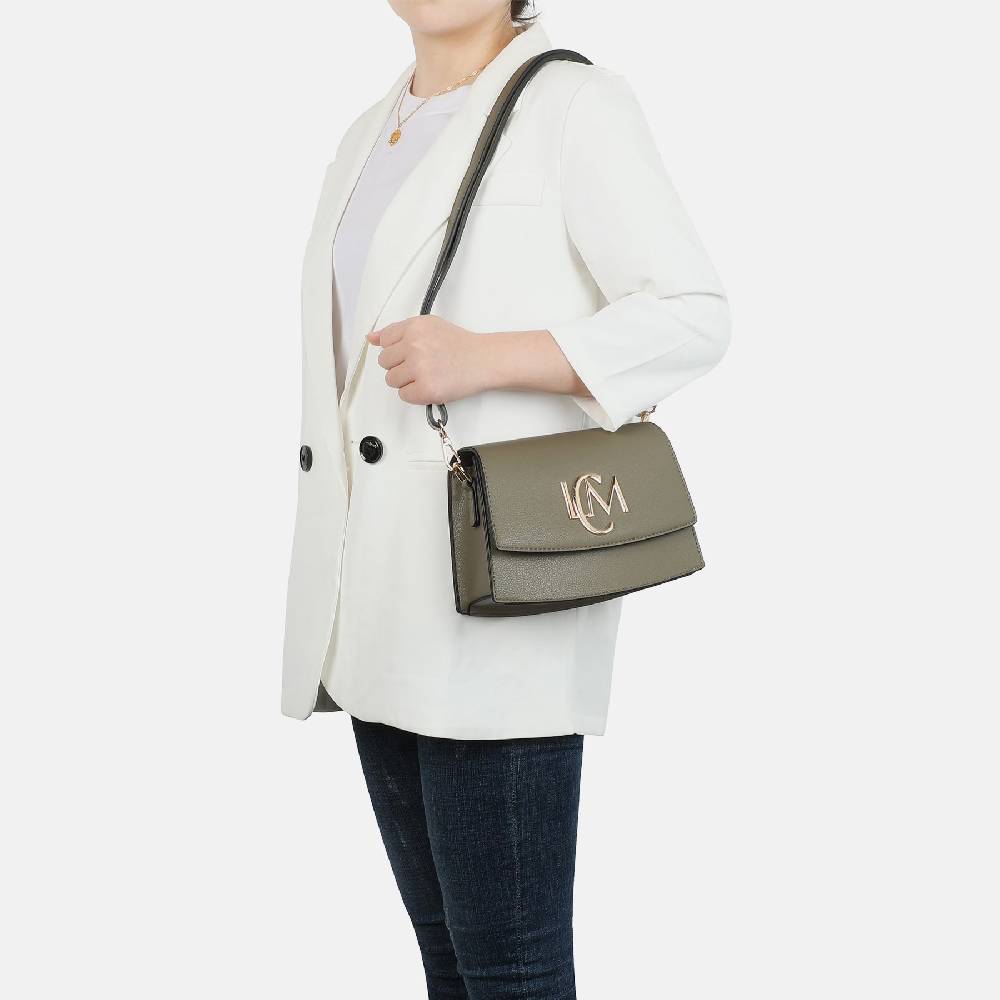 L. Credi Lauretta Umhängetasche Khaki