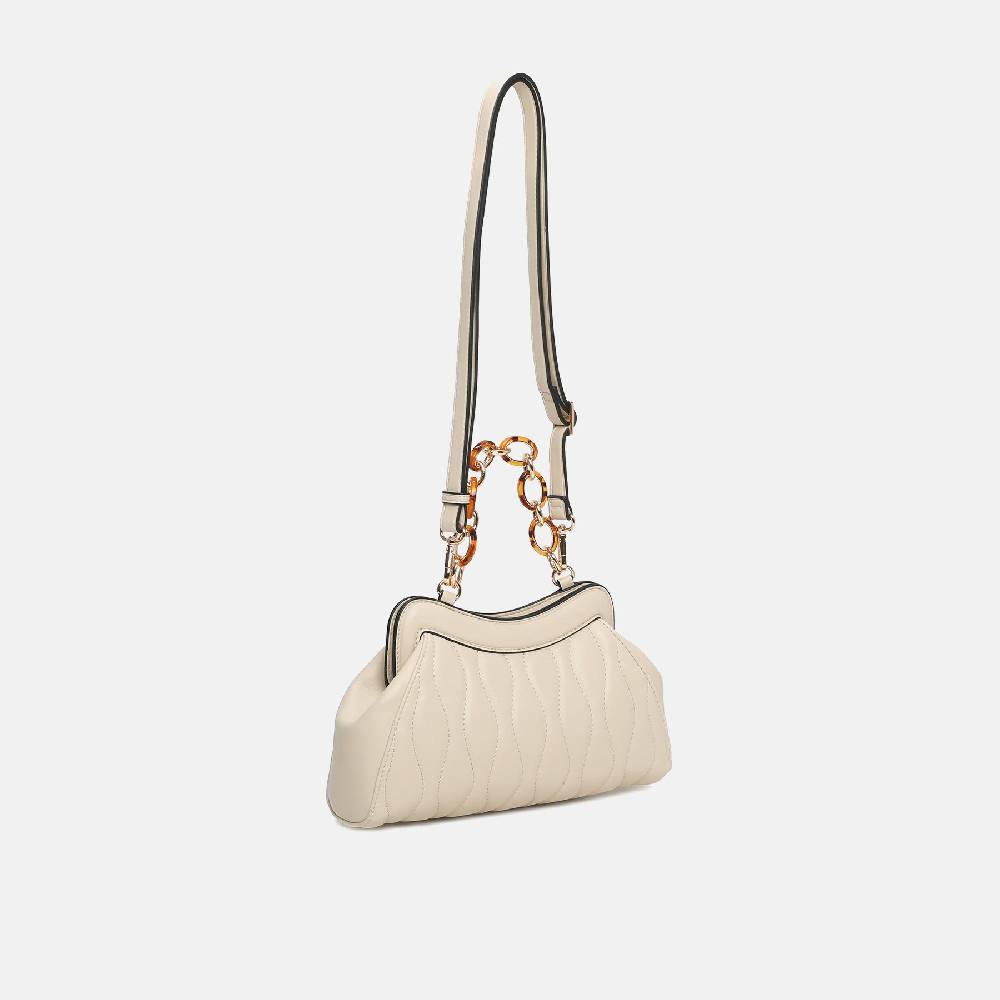 L. Credi Maren Clutch Creme