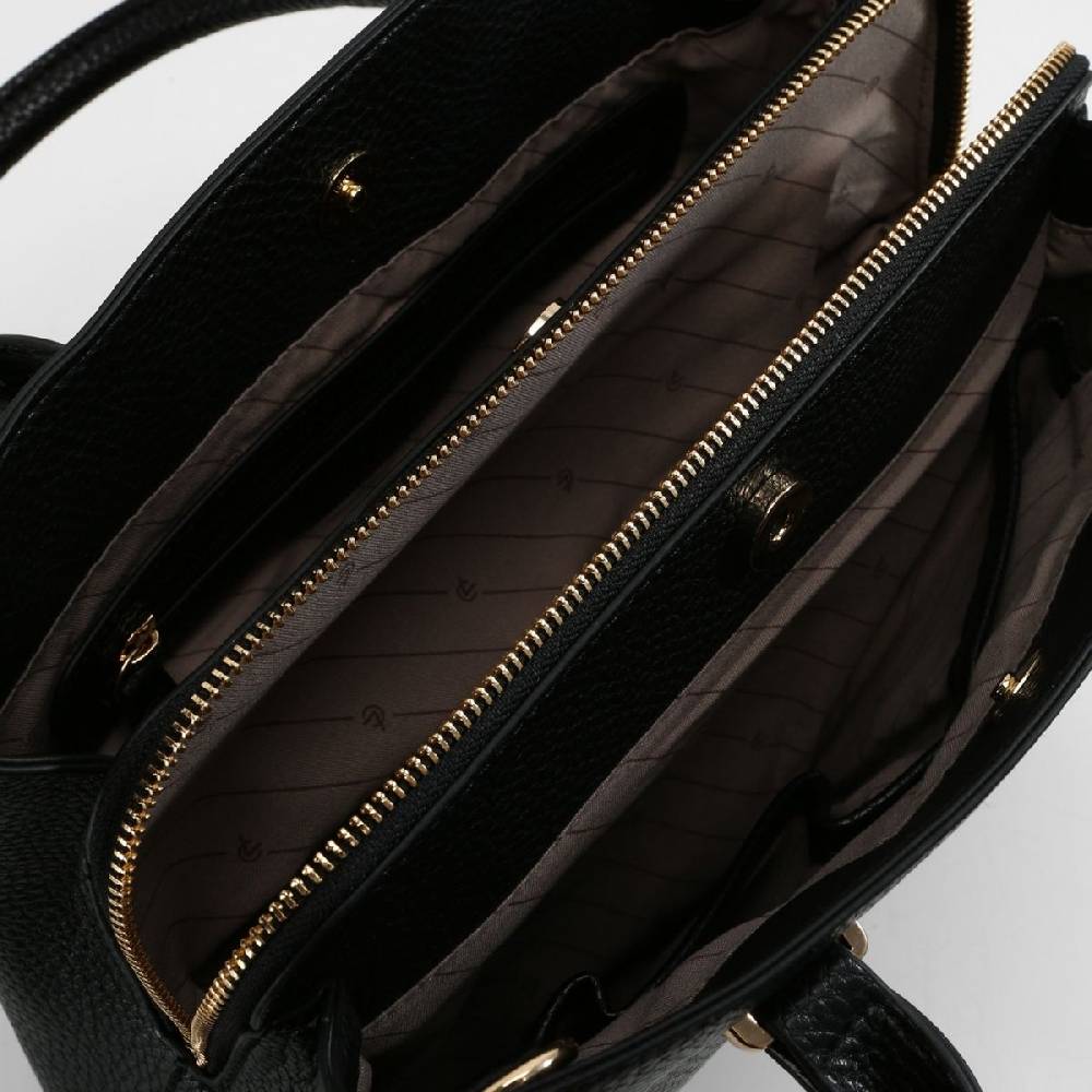 L. Credi Maxima Henkeltasche Schwarz