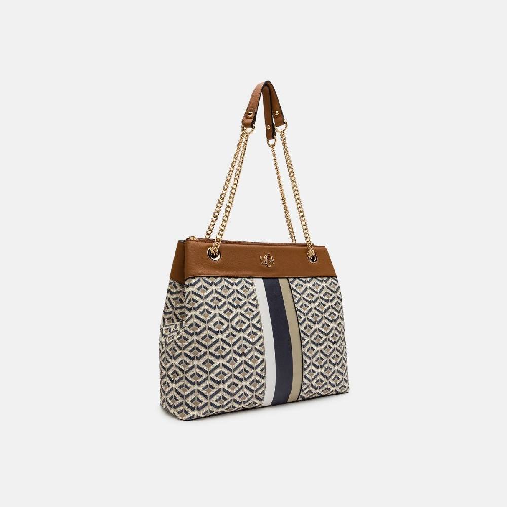 L. Credi Melina Hobo Beige Multi