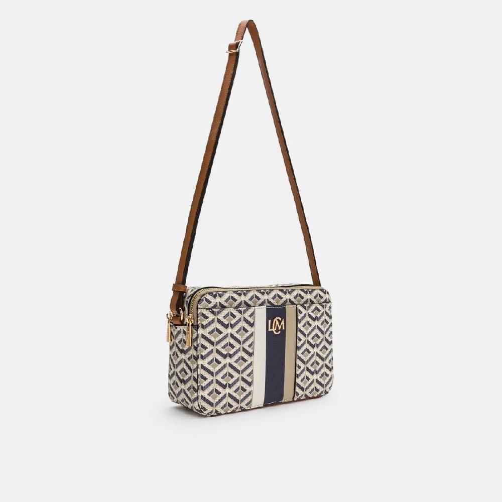 L. Credi Melina Umhängetasche Beige Multi