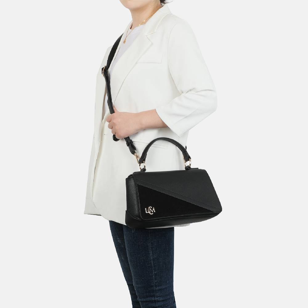 L. Credi Merida Umhängetasche Schwarz