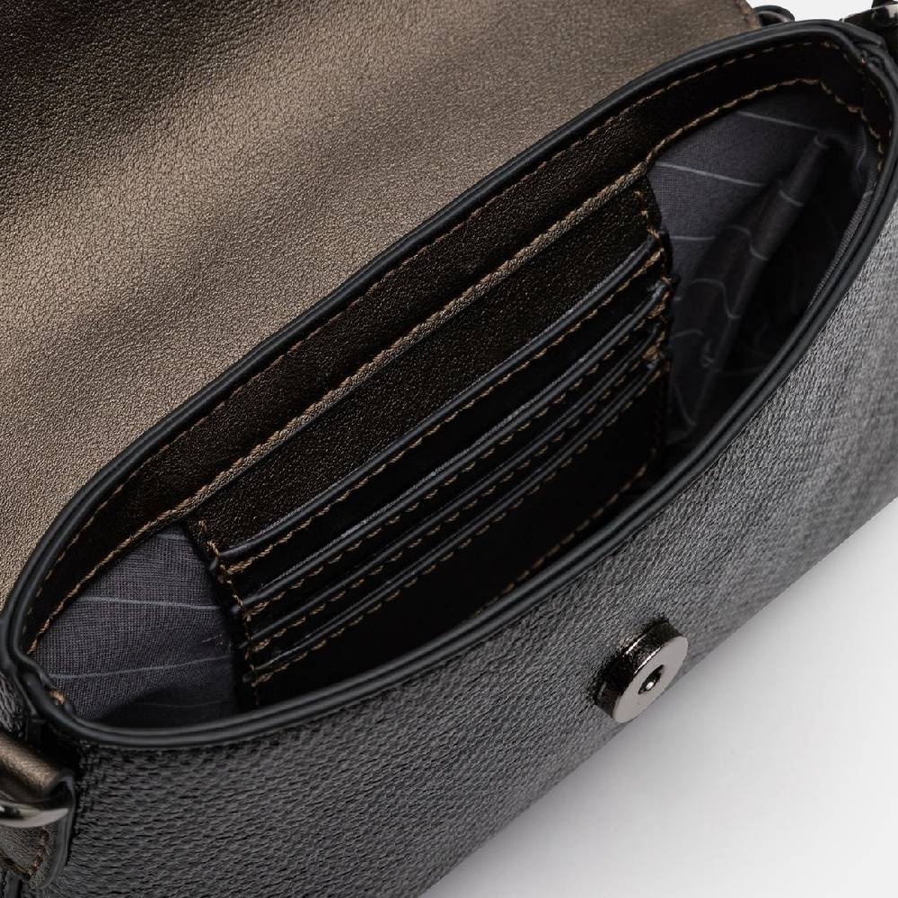 L. Credi Nadine Clutch Schwarz