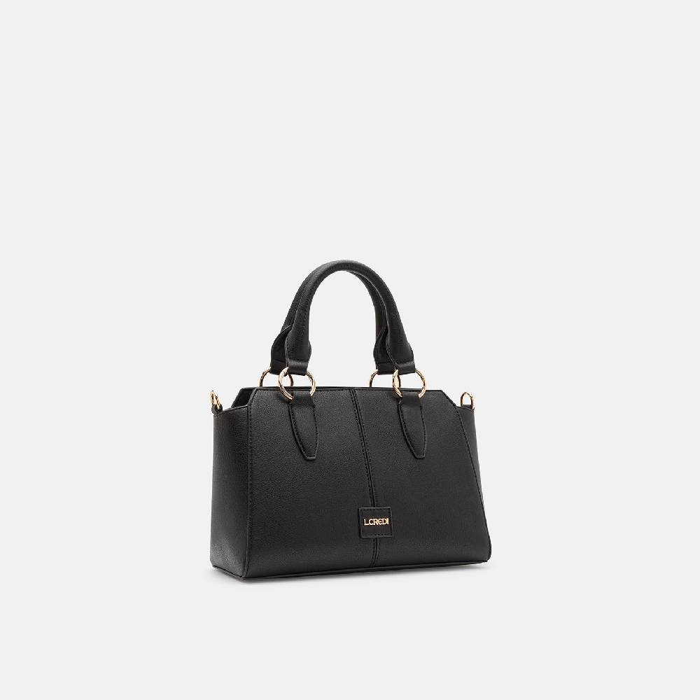L. Credi Nadja Henkeltasche Schwarz