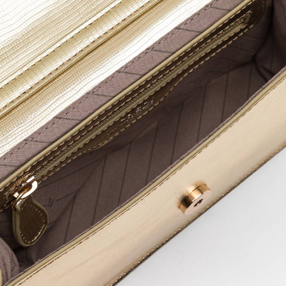 L. Credi Naimi Clutch Gold