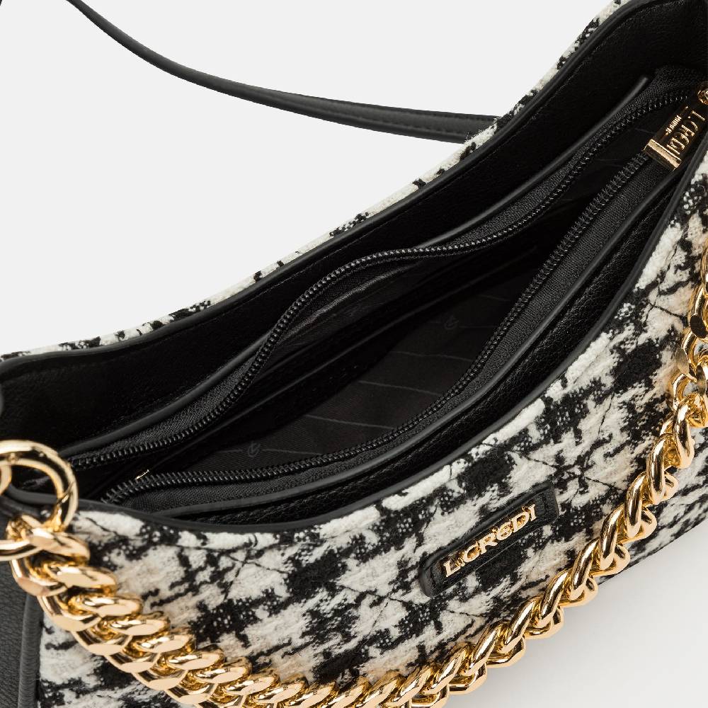 L. Credi Naissa Hobo Schwarz / Offwhite