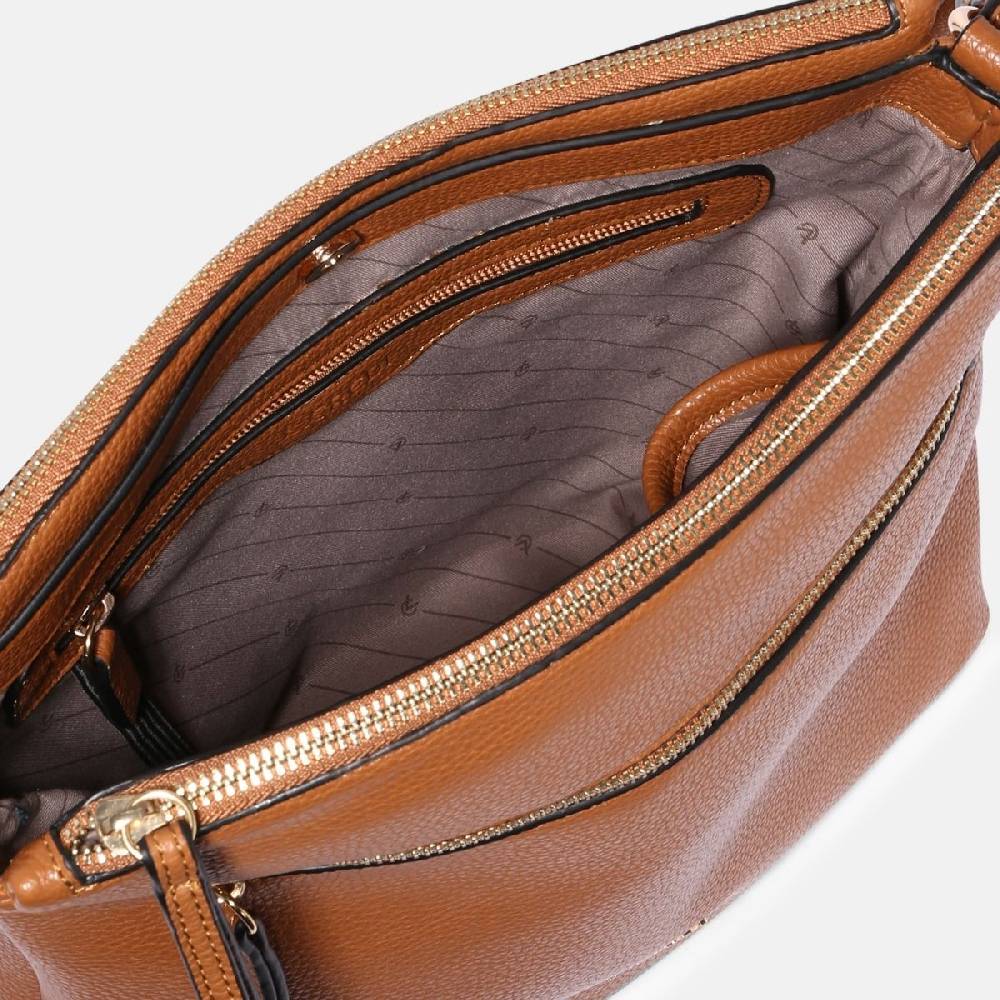 L. Credi New Orleans Umhängetasche Cognac