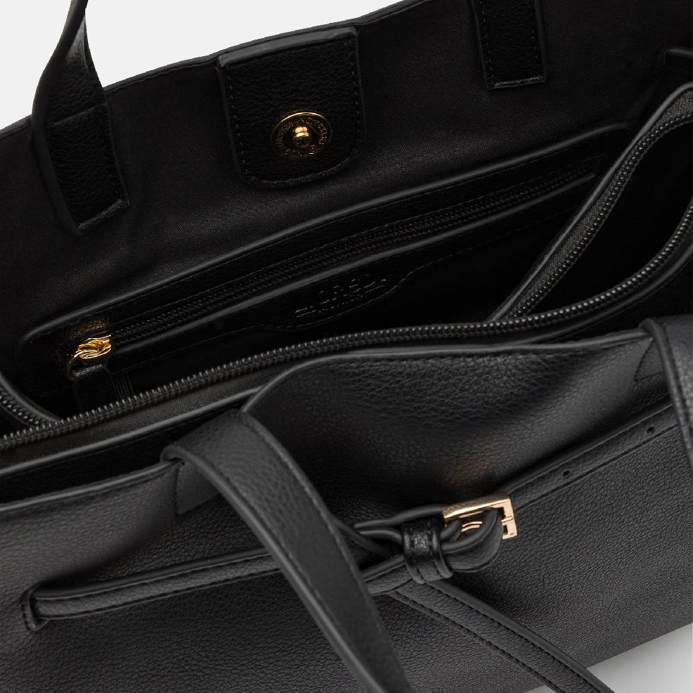 L. Credi Nieke Henkeltasche Schwarz