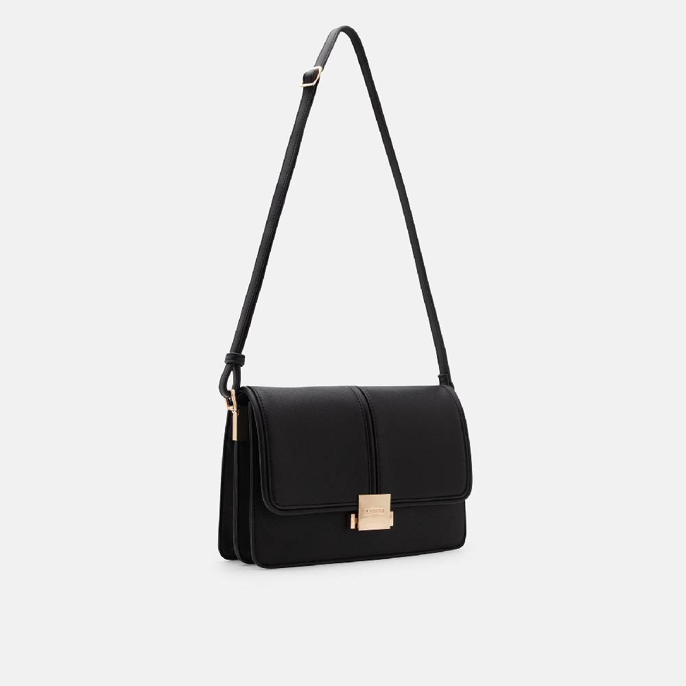 L. Credi Nina Umhängetasche Schwarz