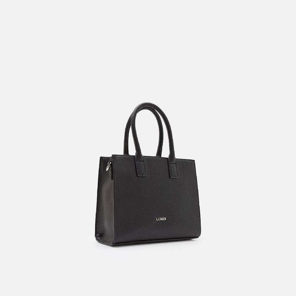 L. Credi Olga Henkeltasche Schwarz