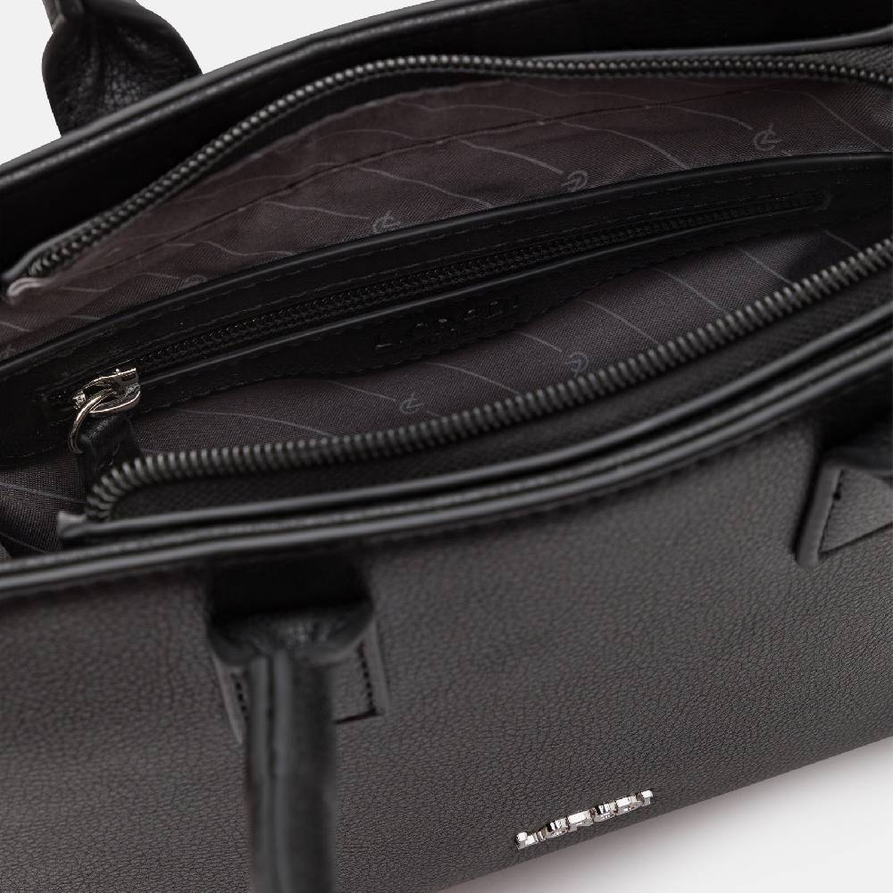 L. Credi Olga Henkeltasche Schwarz