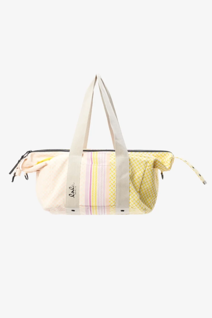Lala Berlin Big Bag Muriel colored canvas heritage stripe yellow