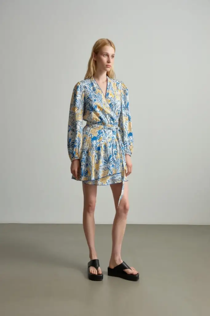 Lala Berlin Blouse Betta Linen/viscose Blend Magic Garden Day