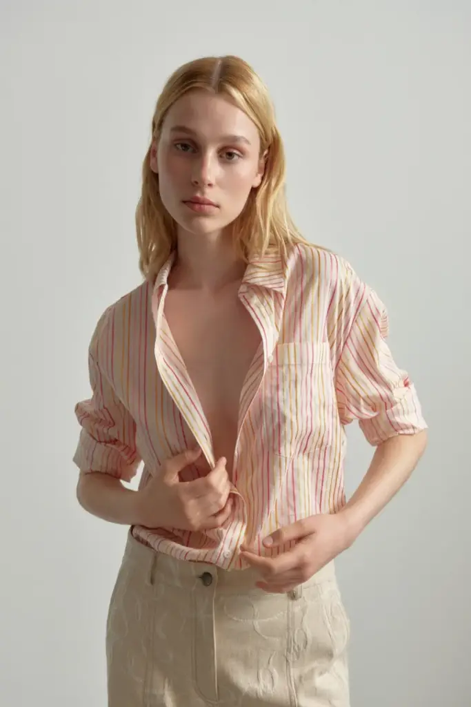 Lala Berlin Blouse Biloxi Cotton Mix Multicolor Stripe