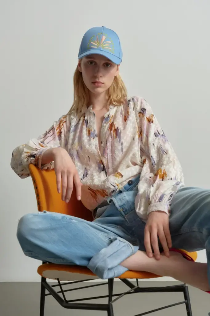 Lala Berlin Blouse Binoa Viscose Floral Fountain Pink